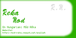 reka mod business card