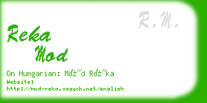 reka mod business card